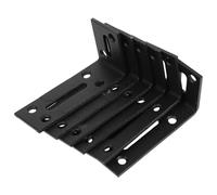 Baluue Lot de 6 Équerres d'Angle Réglables en Acier Inoxydable Supports en L 3X4X8 CM Fixation Robuste pour Étagères Tables et Chaises Accessoires Inclus Adaptées aux Meubles