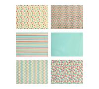 Baluue Lot de 6 Feuilles de Papier Présent Imprimé Assorti pour Emballage de Boîte Bricolage et Décoration de Présents pour Anniversaires Fêtes et Bouquets Papier d'Emballage