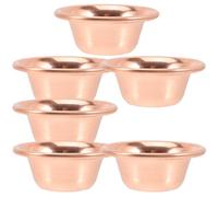 Baluue Lot de 7 Bols D'offrande en Laiton 7 Cm Rouges, Bols Multifonctions pour Cérémonie Bouddhiste, Tasses à Eau Bénite pour Rituel de Contemplation et Décoration Intérieure