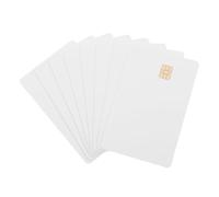 Baluue Lot de 8 Cartes D’Identité en PVC Blanc 4442 Vierges à Puce Non Fusionnée Résistantes à L’Eau Compatibles Imprimantes Jet D’Encre Cartes de Visite Recto Verso pour Badges et