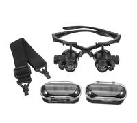 Baluue Loupe Tête avec LED et Lentille Détachable Lunette Grossissante pour Réparation Bijouterie et Montres Outil Grossissant Précis avec Lentilles Claires sans Distorsion