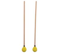 Baluue Maillets de Percussion pour Marimba en Bois D'érable, Tête en Fil Doux Jaune, Paire de Baguettes pour Xylophone et Clochettes, Accessoires Percussion pour Musique et Apprentissage