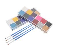 Baluue Maquillage Artistique Pour Visage Corps Kit De Boîtes Avec Palette De Couleurs à Base Eau Pour Garçon Fille Théâtre Cosplay Et Fêtes