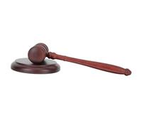 Baluue Marteau de Juge Bois avec Socle Maillet de Tribunal pour Enchères Accessoire Costume Juge Cadeau Avocat et Commissaire-priseur