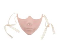 Baluue Masque Demi-visage Beige en Plastique Léger et Finition Naturelle pour Carnaval et Halloween, Accessoire Décoratif et Confortable pour Hommes Lors de Fêtes Costumées