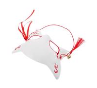 Baluue Masque Renard Demi Face Blanc pour Cosplay Halloween Carnaval Fête de Accessoire pour Adultes