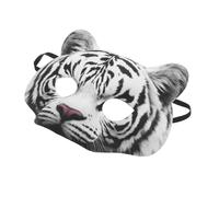 Baluue Masque Tigre Réaliste pour Carnaval et Confortable Demi-visage avec Sangle Élastique Accessoire Photo pour Fêtes Costumées Adultes