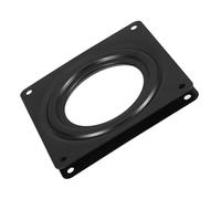 Baluue Mécanisme Plateau Tournant Carré Noir pour Meuble Base Rotative pour Tabouret Chaise et Présentoir