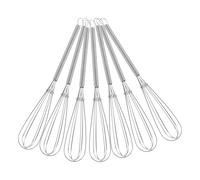 Baluue Mélangeur à Main en Acier Inoxydable 7 Pièces, Outil de Salon de Coiffure pour Coloration Capillaire, Confortable à Utiliser Battre le Beurre