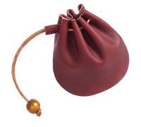 Baluue Mini Porte-Monnaie en Cuir de Cheval Fou Paquet de Rangement Multifonction Rouge Profond Compact et Léger pour Clés et Monnaie au Quotidien Voyage