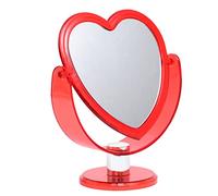 Baluue Miroir Décoratif en Acrylique en Forme De Cœur Miroir De Maquillage Double Face pour La Maison