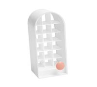 Baluue Organisateur De Maquillage Blanc Avec Couvercle Support Pratique Pour Tubes Rangement Cosmétique Pour Bureau Et Compact