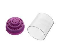 Baluue Organisateur de Mèches de Perceuse à Ongles 48 Trous Boîte de Rangement Acrylique Transparente Petite Taille Étui pour Embouts de Ponceuse à Ongles Salon Support Pratique pour