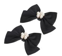 Baluue Paire de Clips de Chaussures à Nœud Amovible Perles et Boucle Dorée, Décoration Élégante pour Chaussures Femme Mariage, Accessoires de Charme pour Escarpins Noirs, Ornement