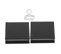 Baluue Palette de Maquillage Soi-Même Vide 2 Boîtiers Noirs 4 Godets Aluminium 2 Compartiments Kit Cosmétique Rechargeable pour Fards à Paupières Blush Enlumineur - Palette de Voyage