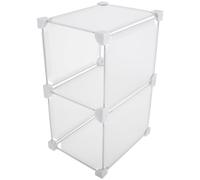 Baluue Panier de Rangement pour Congélateur 2 Compartiments, Séparateur D’étagère Plastique Robuste, Dimensions 36x19x24 Cm, Accessoire Polyvalent pour Réfrigérateur et Garde-manger