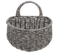 Baluue Panier Mural Suspendu Tissé Rotin pour Cuisine Organisateur de Rangement Multifonction pour Fruits Légumes Ail Oignon Espace Optimisé Décor Charmant Taille L XL Blanc