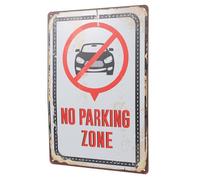Baluue Panneau D’Interdiction de Stationner en Fer Robuste Panneau de Rappel « Stationnement Interdit » pour Allée Privée Résistant à L’Usure Signalisation Extérieure pour Cour pour