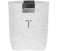 Baluue Paquet à Main Bible en Feutre Gris Blanc Paquet Biblique pour Femmes Pochette A4 Réutilisable pour Étude D’église et Usage Quotidien Rangement Pratique pour Livres et Effets