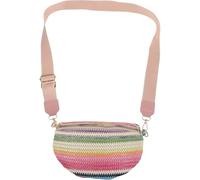 Baluue Paquet Banane Bohème en Polypropylène Rose, Petite Sacoche de Ceinture Fermeture Éclair, Large Sangle Confortable, Paquet Banane pour Femmes, pour Voyage, Randonnée et Usage