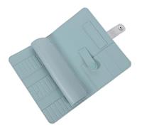 Baluue Paquet de Rangement pour Embouts de Perceuse à Ongles 37 Trous, Paquet de Stockage Portable Bleu Ciel, Organiseur Multifonction pour Outils Manucure et Beauté, Compact pour Voyage