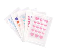 Baluue Patchs Anti-boutons Hydrocolloïdes Autocollants pour Pores Gras et Blessures Cutanées, 5 Feuilles Uniques en Formes Variées Bain Plusieurs styles