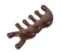 Baluue Peigne de Massage en Bois de Santal Petit Format, Peigne à Dents Larges pour Cuir Chevelu, Stimulateur Capillaire Femme, Usage Quotidien, Design Original Fourmi