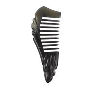 Baluue Peigne Large Dents Corne de Naturelle pour Cheveux Bouclés Épais Démêloir et Massage Chevelu pour Soin Capillaire Accessoire Portable pour Hommes et Femmes