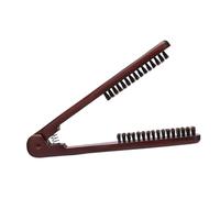 Baluue Peigne Lisseur Brosse Lissante Double Face Bois Naturel Poils De Soie Usage Salon Coiffure Voyage