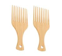 Baluue Peignes à Dents Larges en Matériau Synthétique Texturé pour Hommes 2pcs Poignée Solide pour Usage Quotidien à Domicile