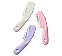 Baluue Peignes de Coupe Professionnels 3 Pièces pour Maison Ensemble Peignes Rasoir Effileur Violet Rose et Blanc Outils Coiffure pour Cheveux Fins et Épais Coiffage Précis et
