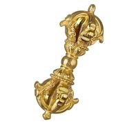 Baluue Pendentif Bâton Vajra Cuivre Robuste Charme Bouddhique pour Porte-clés Décor Suspendu Artisanal Bijou DIY Compact