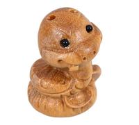 Baluue Pendentif Serpent en Bois de Zodiaque Chinois 3X2 CM Charme Serpent Mini Breloque 1 Pièce Décoration Maison et Porte-Clés Accessoire Léger pour Présent 2025