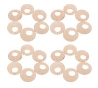 Baluue Pendentifs de Boucles D’Oreilles en Bois Brut 40 MM 50 Pièces Rondelles Percées pour Création Bijoux DIY Accessoires Légers et Rustiques Apprêts pour Boucles D’Oreilles