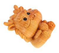 Baluue Petit Pendentif Dragon en Bois Sculpté Miniature Dragon pour Fabrication de Bijoux Breloque Soi-Même Accessoire Créatif en Bois Naturel Présent Original pour Loisirs Créatifs