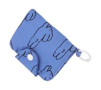 Baluue Petit Portefeuille Porte-Monnaie Multi-Compartiments Bleu Porte-clés, Titulaire de Carte de Crédit et Rangement pour Écouteurs, Petit Paquet Compact pour Femme et Élève,