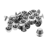 Baluue Pieds de Paquet à Main Ronds 20 Pièces en Alliage de Zinc Argenté | Installation Facile, Surface Polie Lisse, Vis Incluses, Protection L’usure Accrochages