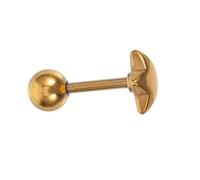 Baluue Piercing Langue Acier Inoxydable Étoile Ornement Corporel Confortable et Hypoallergénique Barre de Remplacement Lisse pour Piercing Oral