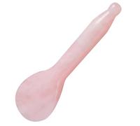 Baluue Planche de Massage Chinoise en Cristal de Jade Rose, Accessoire Multifonction pour Massage Visage et Épaule, Forme Esthétique, Utilisation Pratique en Spa et Soins de Beauté