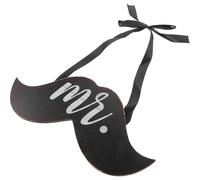 Baluue Plaque de Porte de Mariage en Bois 1 Pièce Décoration Murale Créative Motifs Lèvres et Moustaches Panneau de Bienvenue pour Fête et Séance Photo Accessoire Décoratif pour