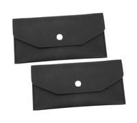 Baluue Pochette Longue Portefeuille Enveloppe Cuir PU Noir, Lot de 2, Femme, Paquet à Main Léger, Usage Quotidien et Voyage, Capacité Pratique et Organiseur Sécurisé, Format Long Élégant