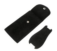 Baluue Pochette pour Montre Portable en Velours Grainé Bouton-Pression, Paquet De Montre Compact, Protège-Bracelets pour Voyageurs, Taille Petite, Couleur Noire