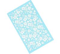 Baluue Pochoir de Sérigraphie pour Argile Polymère et Bois pour Décoration de Fête 1 Feuille en Polyester Réutilisable et Fournitures D'artisanat