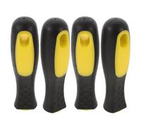 Baluue Poignée de Lime Ergonomique 8 Pouces Noire et Jaune Lot de 4 Poignée de Râpe en Plastique Antidérapante pour Lime pour Métal Outil de Coupe Multifonction Robuste Usage