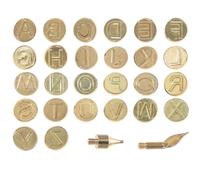 Baluue Pointes de Pyrogravure Alphabet 26 Lettres pour Fer à Souder, Outil Gravure Cuivre, Transfert Lettrage Bois et Cuir, Usage DIY Artisanal Décoration Bois Cuir, Loisirs Créatifs