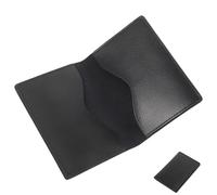 Baluue Porte-Cartes Homme Cuir Véritable Noir Étui Range Carte Visite et Portable Protège Cartes de Crédit et Identité Design Minimaliste et Résistant à l'Usage