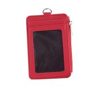 Baluue Porte-Cartes Multifonction Rouge Cuir PU Étui Protecteur Rigide pour Cartes de Crédit Identités et Bus Porte-Cartes Compact pour Usage Quotidien Au Travail et Extérieur