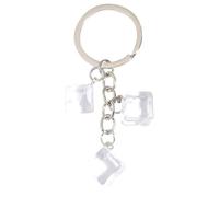 Baluue Porte-clés Glaçon Résine Transparent Accessoire Voiture Original et Léger Porte Clé Cube Glace Mignon pour Sacs et Clés Cadeau Créatif et Amusant