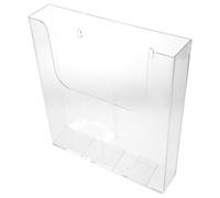 Baluue Porte-Documents Mural A4 en Acrylique Transparent Fixation Magnétique et Vis, Organiseur de Dossiers Suspendu pour Bureau et École, Pochette Murale Résistante et Polyvalente