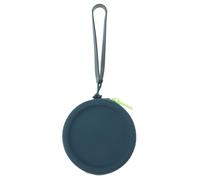 Baluue Porte-Monnaie Rond Silicone avec Fermeture Éclair Pochette Compacte pour Clés et Écouteurs Pochette de Rangement Portable pour Adultes et Garçon Fille Bleu Foncé